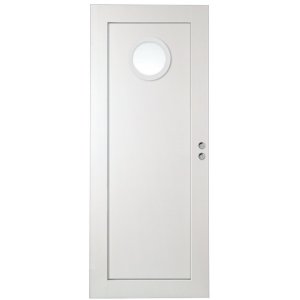 Skjutdörr Nyby - Massiv - 1-spegel - Runt glas