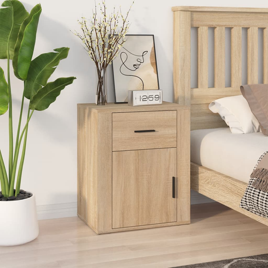 vidaXL Sängbord sonoma-ek 50x36x60 cm konstruerat trä