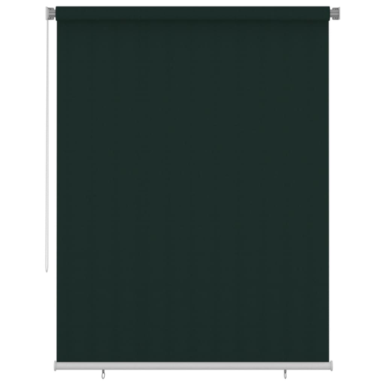 vidaXL Rullgardin utomhus 180x230 cm mörkgrön HDPE
