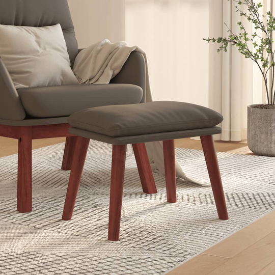 vidaXL Fotpall grå 45x29,5x39 cm konstläder
