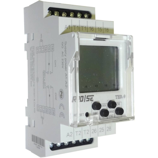 Värmetermostat för skåp TER-9 Rose LM 230 V/AC 2 switch (L x B x H) 90 x 35.5 x 64 mm
