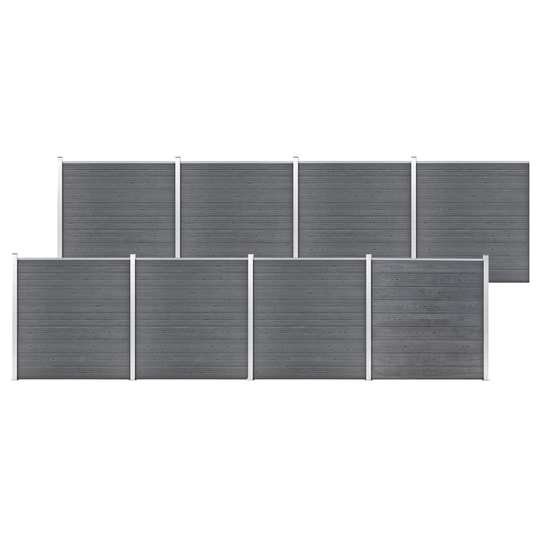 vidaXL Staketpanel WPC 1391x186 cm grå