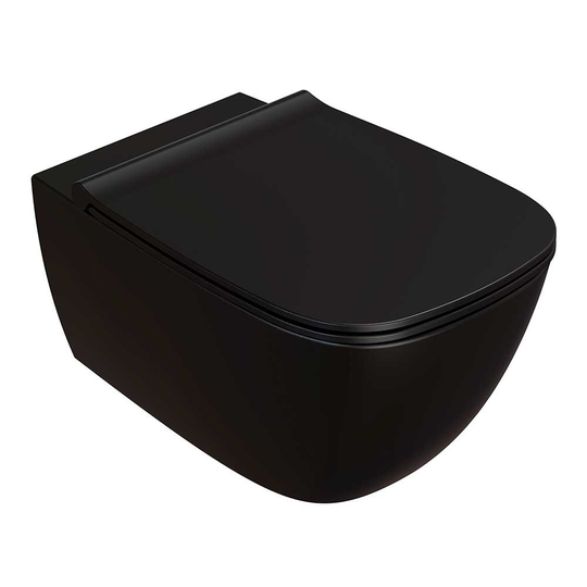 Vägghängd Toalettstol Lavabo Genesis Rimless Mattsvart
