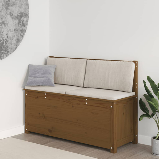 vidaXL Bänk honungsbrun 110x41x76,5 cm massiv furu