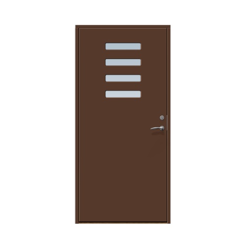 Enkeldörr till villa Röshult 9 x 21, Vänsterhängd, Nötbrun