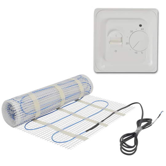 Golvvärmematta 4 m² 200 W/m² med termostat
