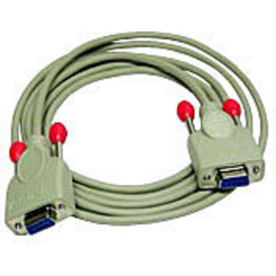 LINDY Seriell Anslutningskabel [1x D-SUB hona 9-pol - 1x D-SUB hona 9-pol] 10.00 m Vit