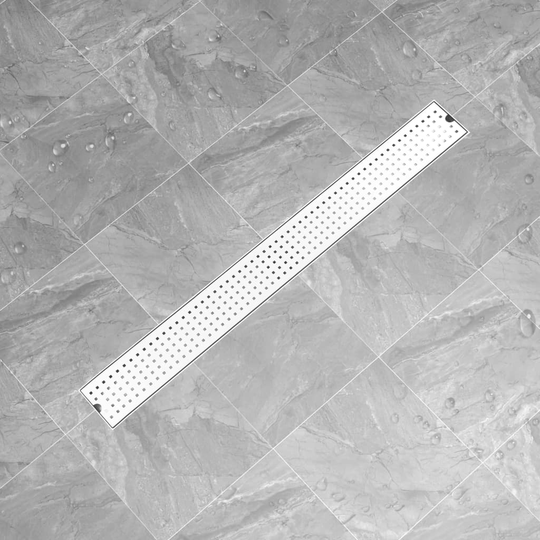 vidaXL Golvbrunn prickar 103x14 cm rostfritt stål