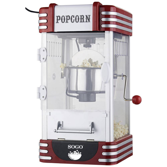 Popcornmaskin SOGO Human Technology Silver-röd