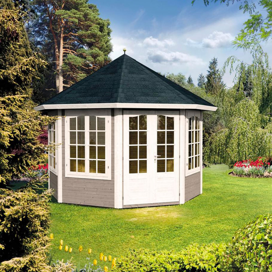 Lusthus Veronica – 4 fönsterväggar Takpapp, 9,4 m²