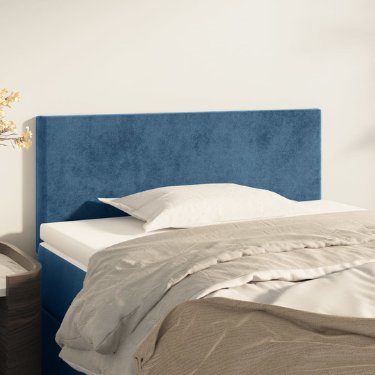 vidaXL Huvudgavel mörkblå 90x5x78/88 cm sammet