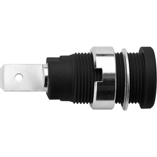 Schützinger SEB 6452 Ni / SW Säkerhets Labhylsa Hona inbyggd vertikal Stift-Ø: 4 mm Svart 1 st