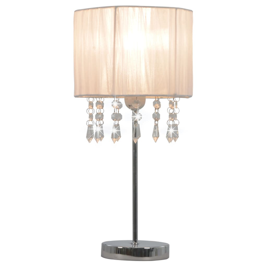 vidaXL Skrivbordslampa vit rund E27