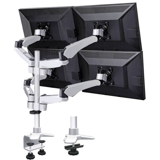 SpeaKa Professional SP-3957076 Flex 4x Monitor bordsfäste 25,4 cm (10) - 68,6 cm (27) Justerbar i höjd, Tiltbar, Svängbar, Roterbar
