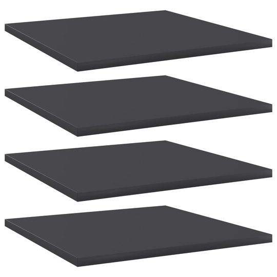 vidaXL Hyllplan 4 st grå 40x40x1,5 cm spånskiva