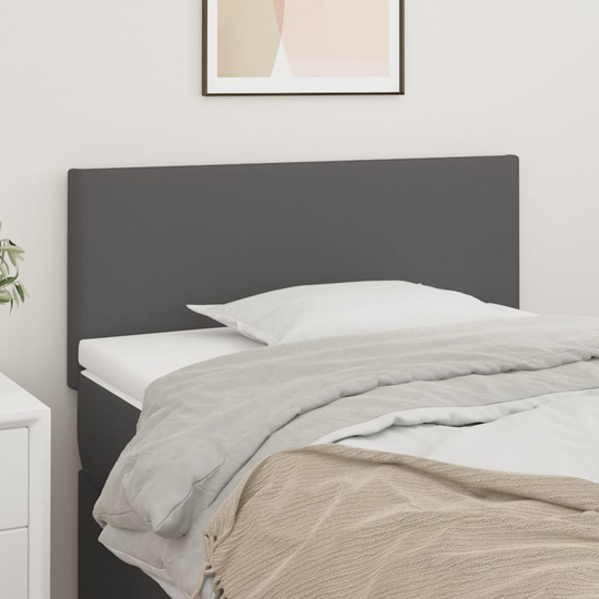 vidaXL Huvudgavel grå 100x5x78/88 cmkonstläder