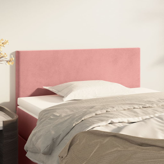 vidaXL Huvudgavel rosa 90x5x78/88 cm sammet