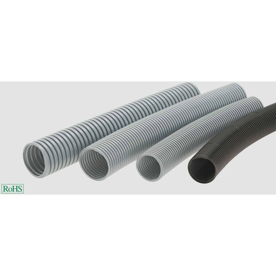 Helukabel 90448 HELUcond PE-F Korrugerat rör (value.1363853) Svart 9.80 mm 50 m