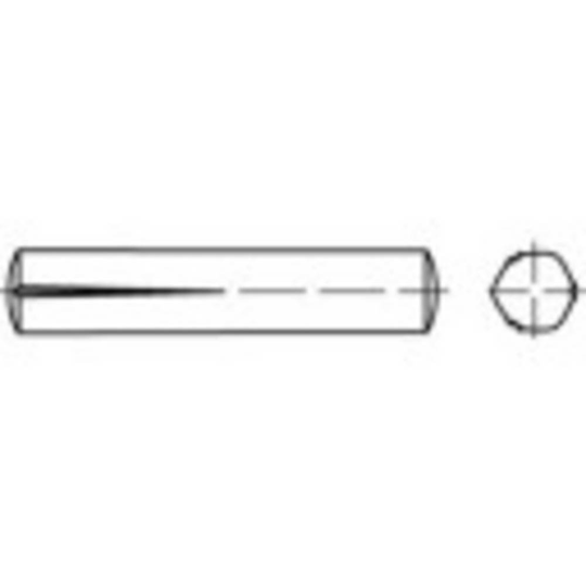 TOOLCRAFT 1066765 Räfflat stift (Ø x L) 4 mm x 25 mm Rostfritt stål A1 100 st