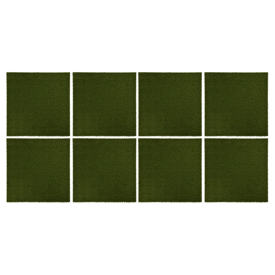 vidaXL Konstgräsplattor 8 st 50x50x2,5 cm gummi