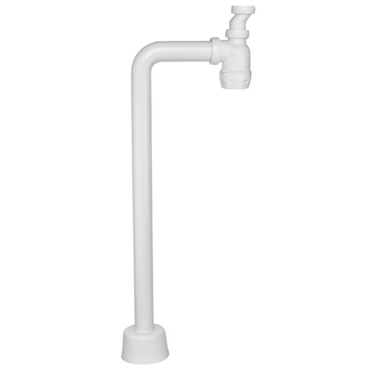Faluplast 8073611 Pungvattenlås 40 mm, med tvär vinkel Vit