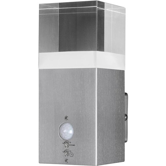 LEDVANCE Endura Style Cube Sensor 4058075474154 LED-utomhusväggbelysning med rörelsedetektor 5.00 W EEK: beroende av ljuskälla Stål