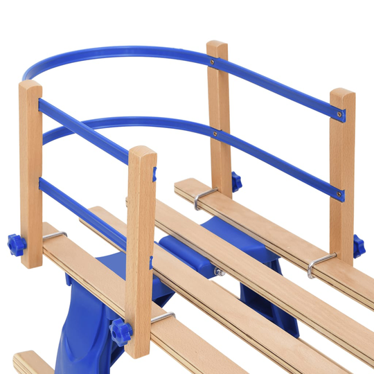 vidaXL Ryggstöd för kälke blå plywood