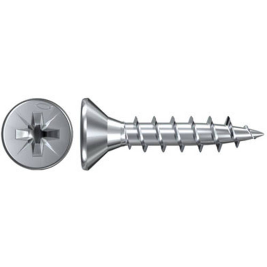 Fischer 660306 Gångjärnsbandskruv 3 mm 20 mm Stjärnskruvmejsel Pozidrivspår Stål 200 st