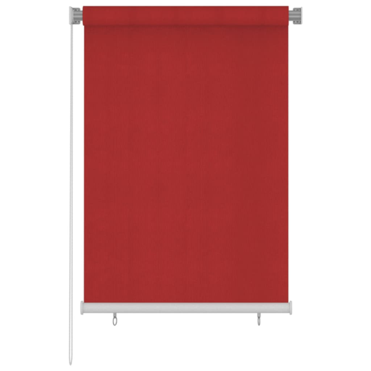 vidaXL Rullgardin utomhus 100x140 cm röd HDPE