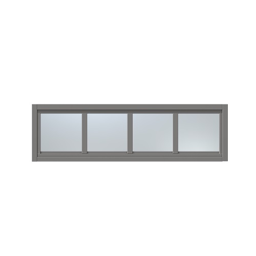 Överljus med spröjs Näs 12x5, Askgrå, Frostat glas