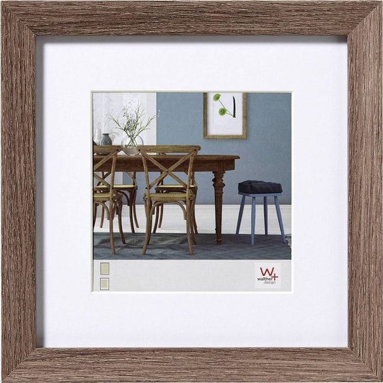 walther+ design Växelram akryl EF330N Pappersformat: 30 x 30 cm Nötträd