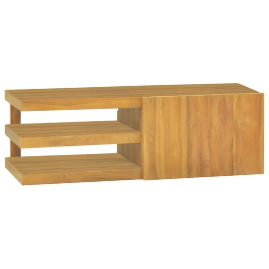 vidaXL Väggmonterat badrumsskåp 90x40x30 cm massivt teakträ