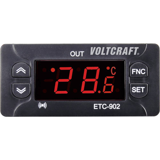 VOLTCRAFT ETC-902 Termostat NTC, PTC -30 till 99 °C Relä 10 A (L x B x H) 58 x 77 x 34.5 mm