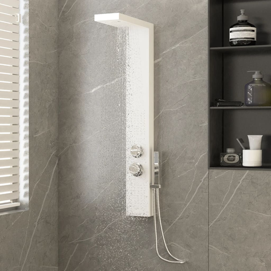 vidaXL Duschpanelsystem aluminium vit