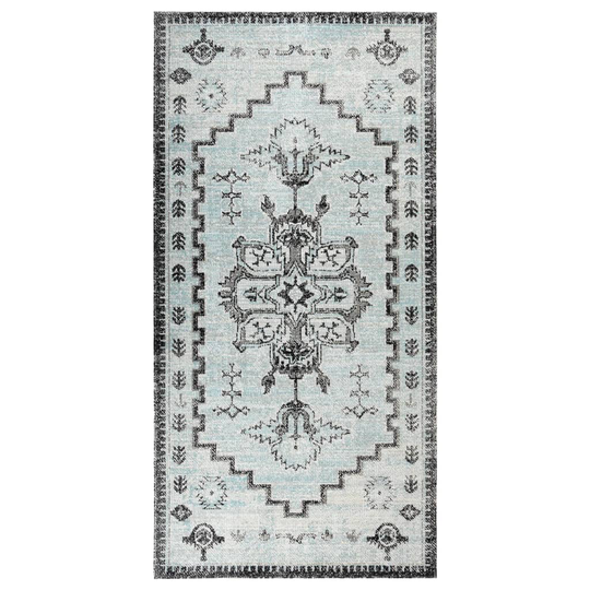 vidaXL Utomhusmatta plattvävd 100x200 cm grön och grå