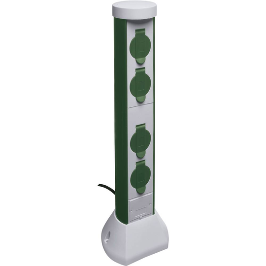 REV 0068400021 Trädgårdsstickkontakt 4x Grå, Grön