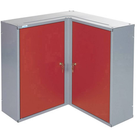 Küpper 70372 Hörn-väggskåp med 2 dörrar, röd (B x H x D) 60 x 60 x 19 cm