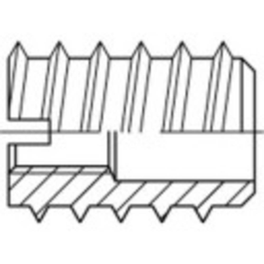 TOOLCRAFT 144033 Inskruvningsmutter M6 20 mm Stål 100 st