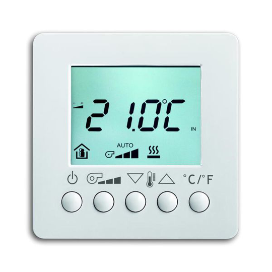 ABB 6138-0-0005 Rumstermostat HVAC, med display Aluminium
