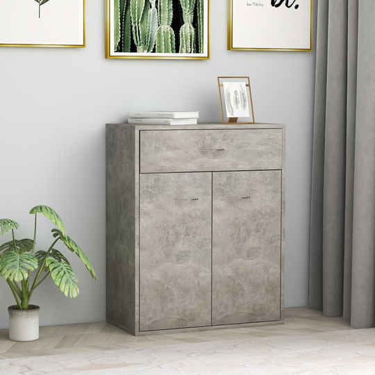vidaXL Skänk betonggrå 60x30x75 cm spånskiva