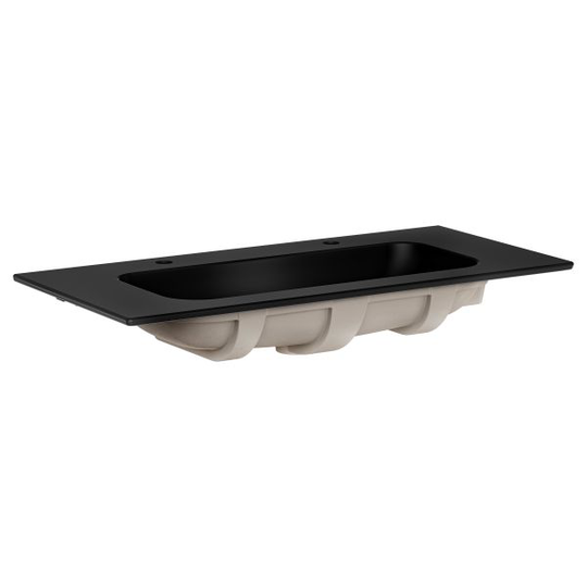Gustavsberg Artic Tvättställ svart, 100cm, 2 st bl.hål