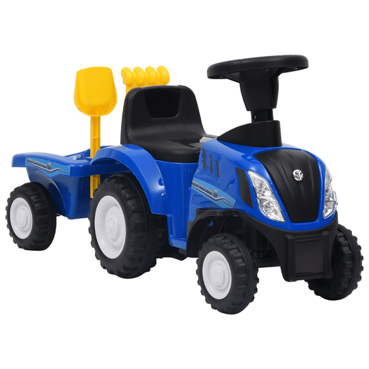 vidaXL Barntraktor New Holland blå