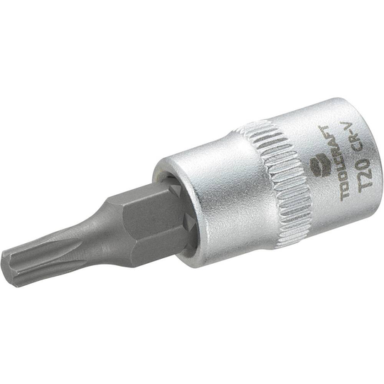 TOOLCRAFT T20 816082 T-Profil Hylsnyckel-bitsinsats T 20 1/4