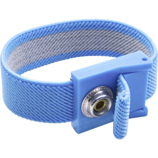 ESD-handledsband Blå Quadrios Tryckknapp 10 mm