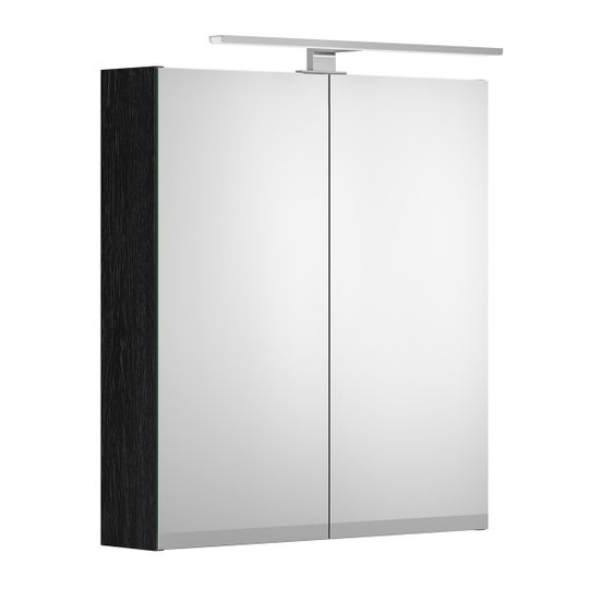 Gustavsberg Artic Spegelskåp 60 cm, integrerat eluttag Svart