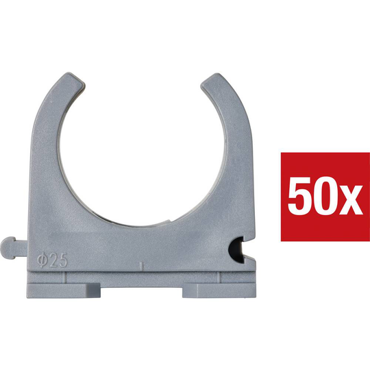TRU COMPONENTS TC-9859376 Klämma EN25 25 mm Grå 50 st