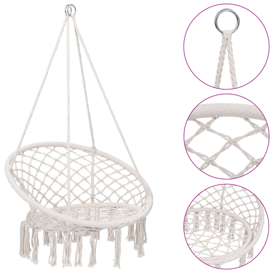 vidaXL Hängmatta 80 cm beige
