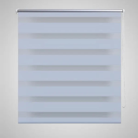 vidaXL Rullgardin randig vit 120 x 230 cm transparent