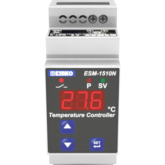 Emko ESM-1510-N.5.10.0.1/00.00/2.0.0.0 2-punkts regulator Termostat K 0 till 999 °C Relä 5 A (L x B x H) 62 x 35 x 90 mm