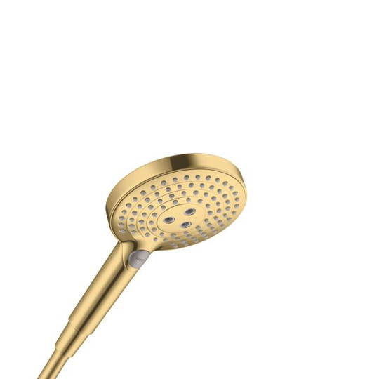 Hansgrohe Raindance Select S120 26530990 Handdusch 3 stråltyper, Ø125 mm, polerat guld